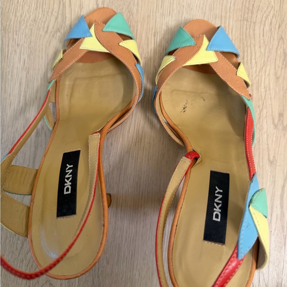 DKNY Colorful Strappy Heels - Picture 7 of 7